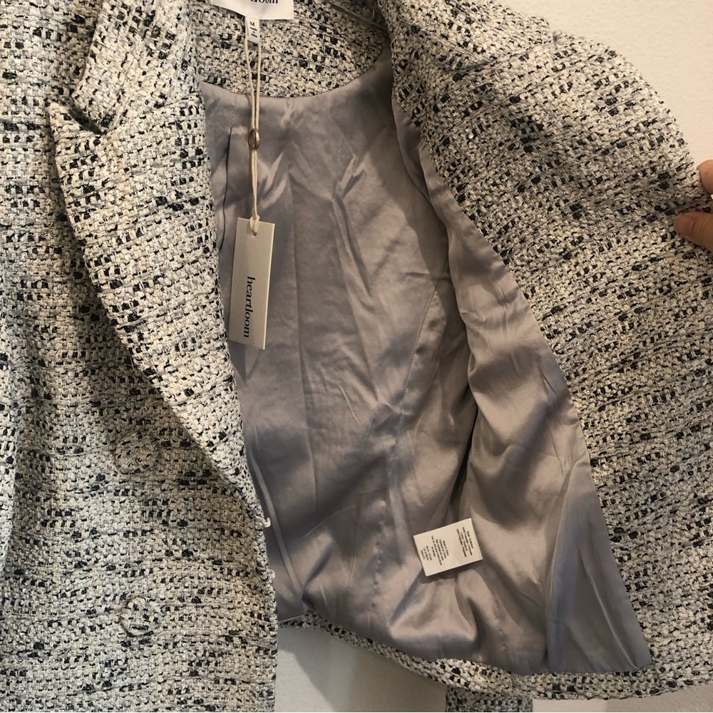 NWT Heartloom Aurelie Tweed Blazer Gray Women’s Size Medium - Picture 10 of 15